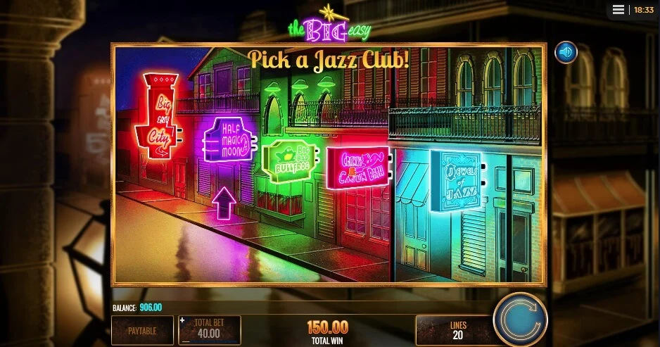 The Big Easy Gioco Bonus